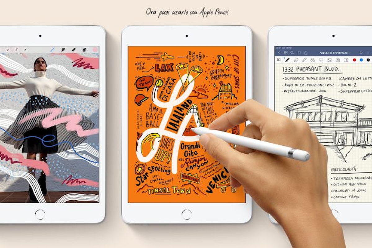 iPad Mini 5 presentato ufficialmente: anche il più piccolo tablet di casa Apple ora supporta la Apple Pencil
