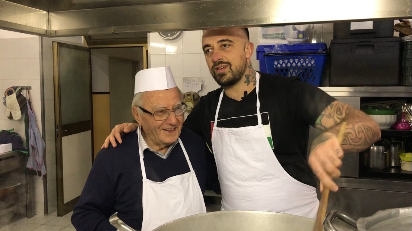 Lo chef dei poveri 90enne Dino Impagliazzo incontra Chef Rubio