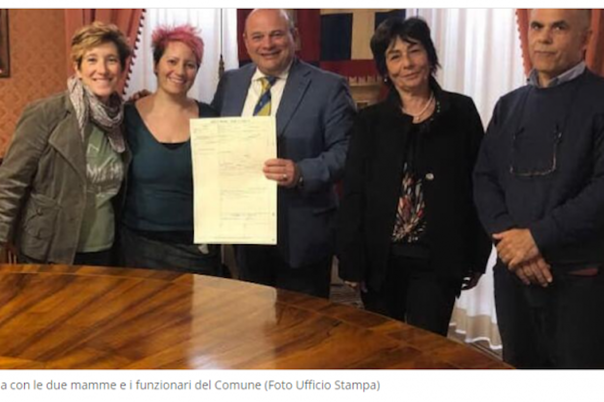 A Sassari la prima registrazione in Sardegna di una figlia nata da una coppia omo-genitoriale