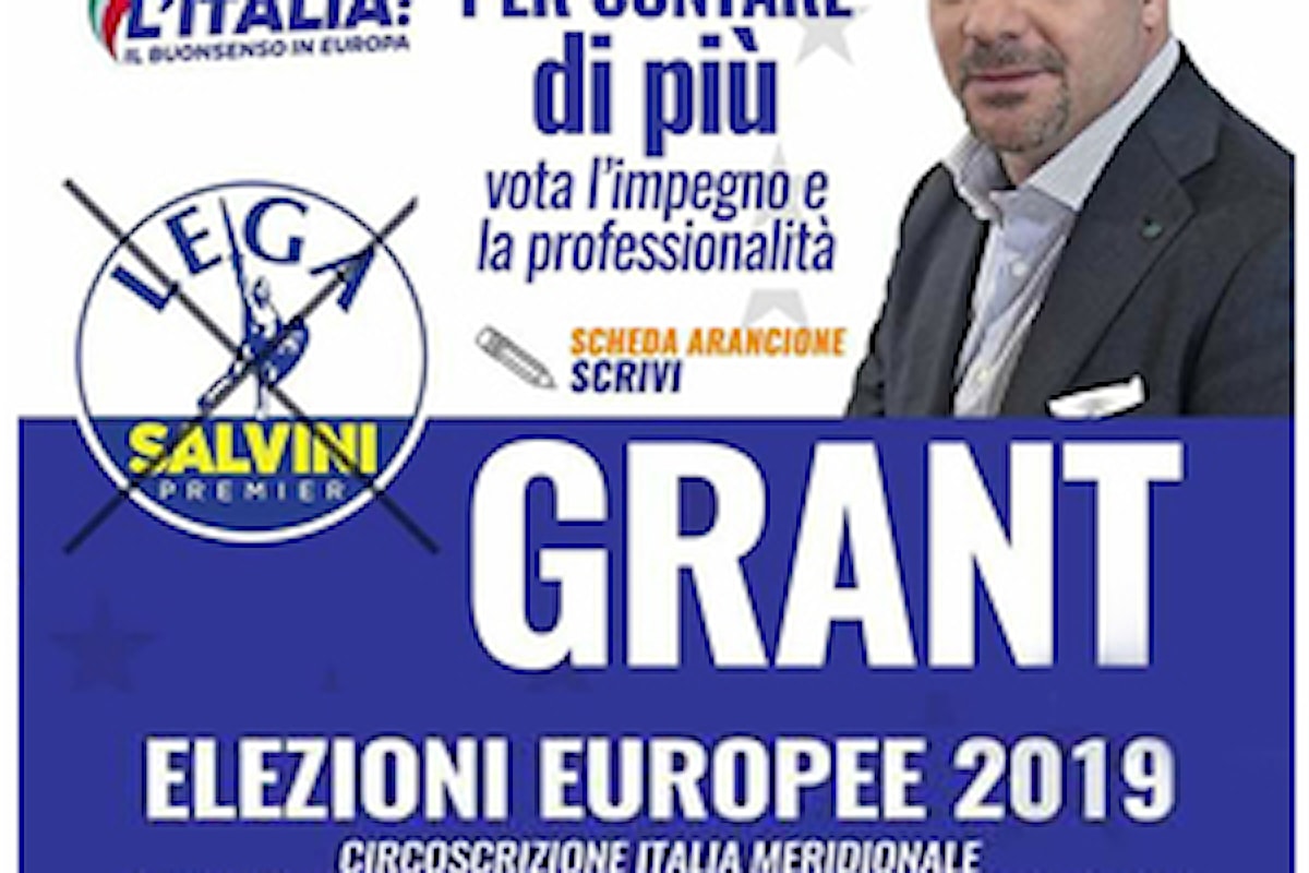 VALENTINO GRANT sostenuto dai LEONI D'ITALIA alle Europe nella circoscrizione Italia Meridionale