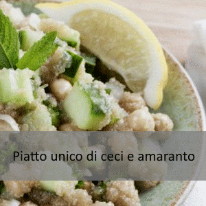 Piatto unico di ceci e amaranto - Ricetta senza #Glutine