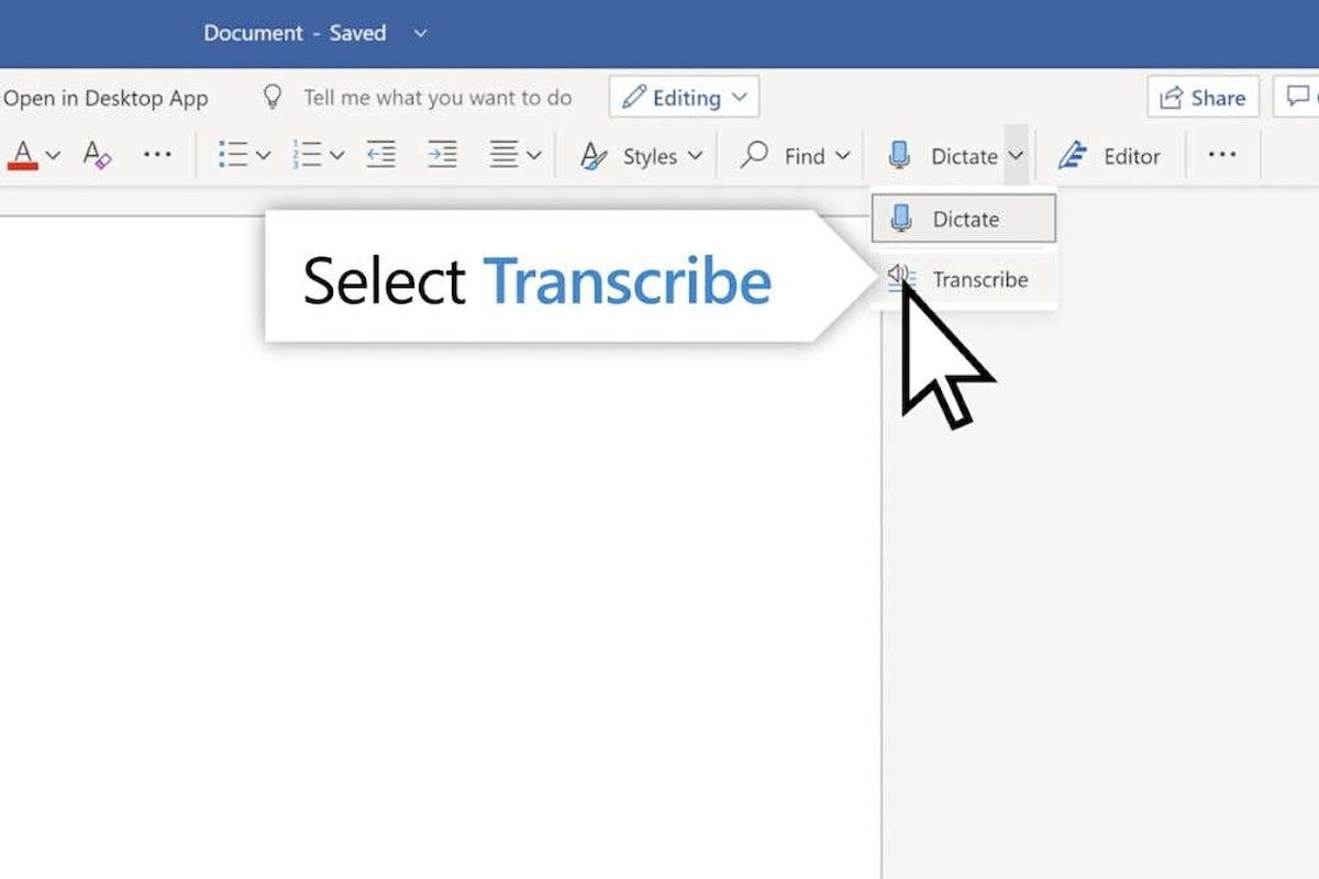 Nuova funzionalità su MS Word: Microsoft inserisce Transcribe