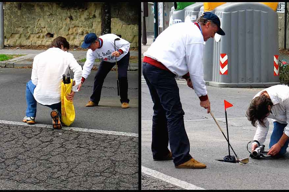 Una partita di Golf nelle buche stradali con Augusto De Luca