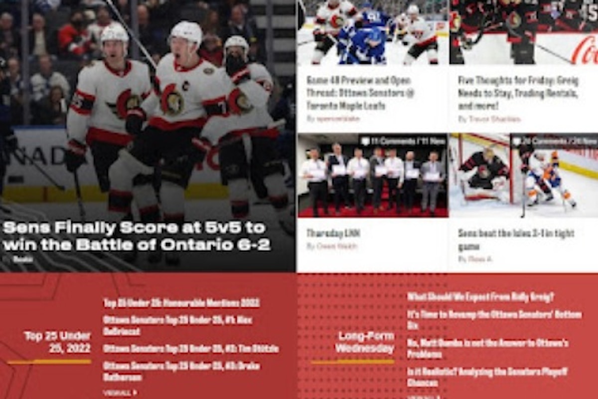 La Battaglia dell'Ontario dell'hockey esalta Ottawa e condanna Toronto