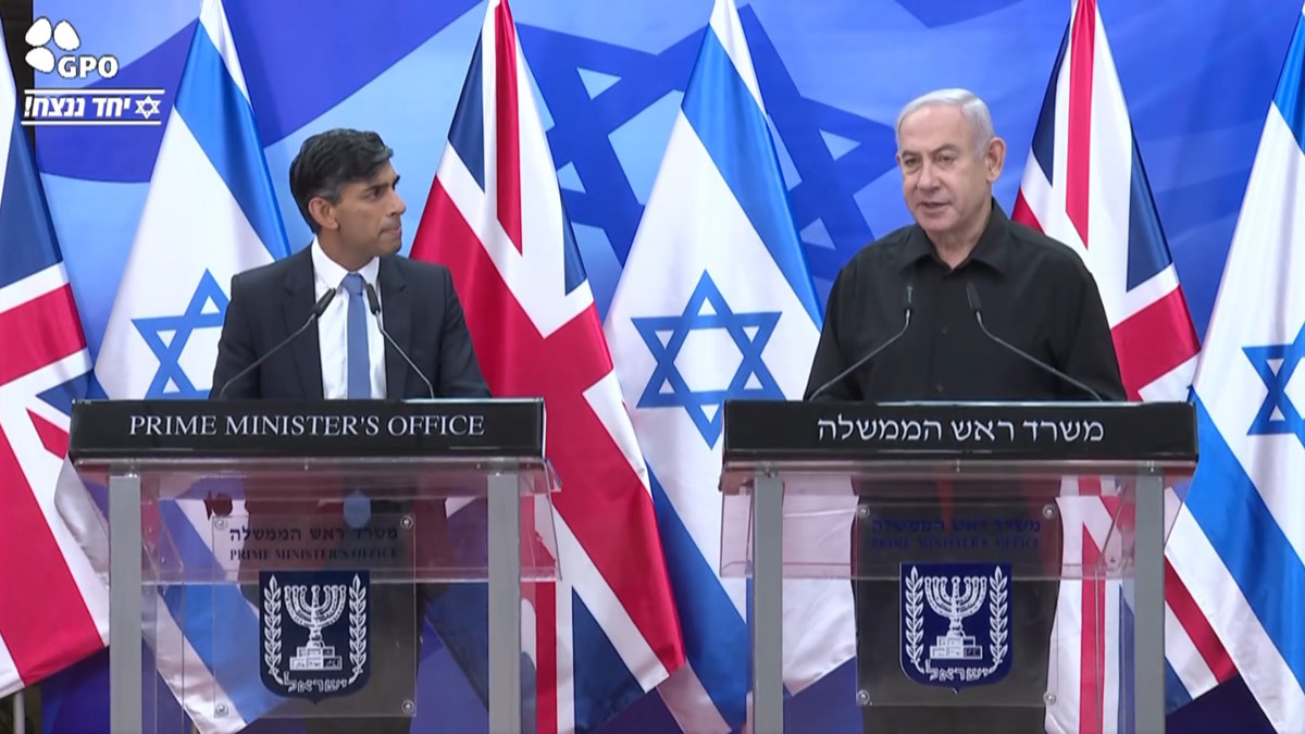 Anche il premier britannico Sunak dà il proprio assenso perché Israele continui il genocidio a Gaza