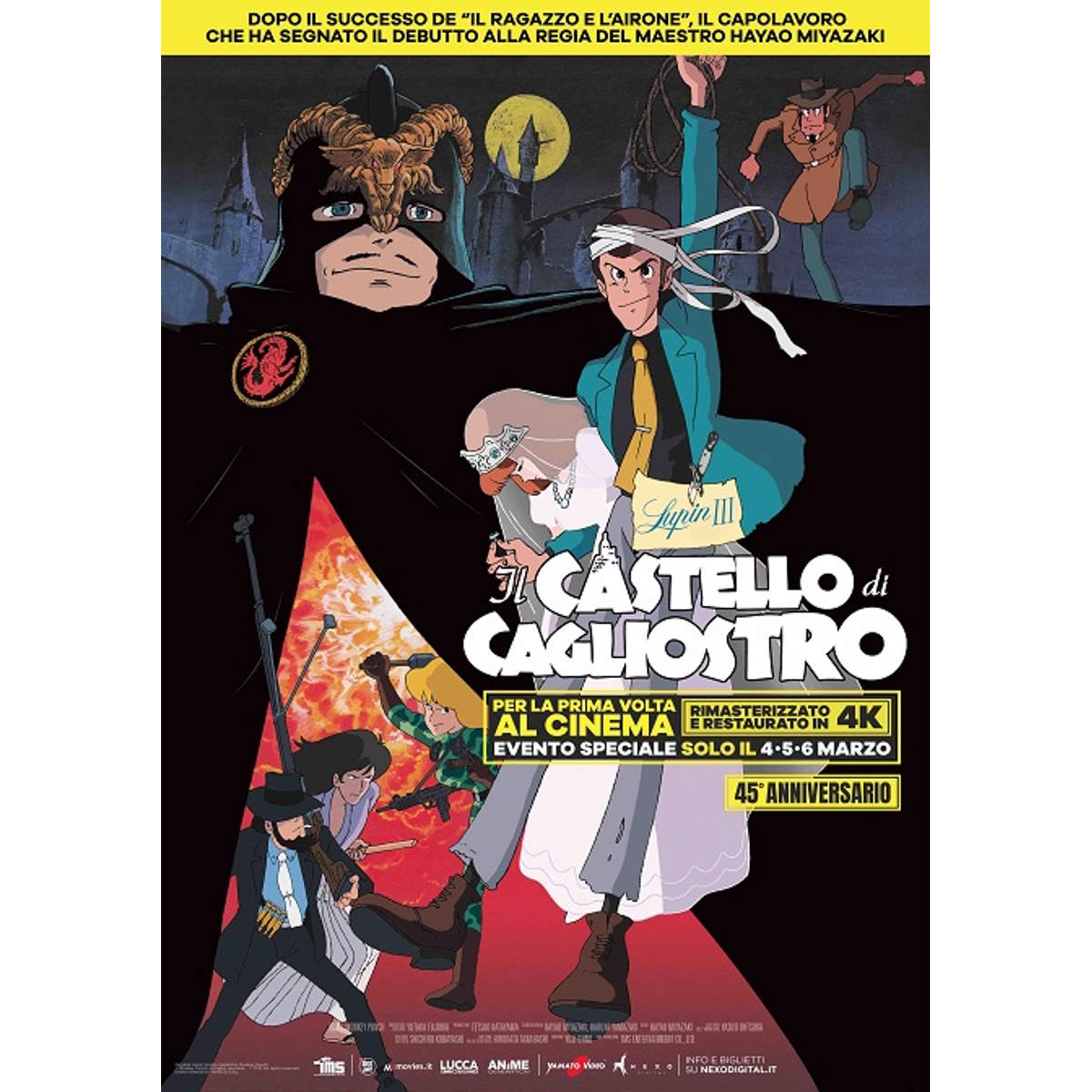 “LUPIN III - IL CASTELLO DI CAGLIOSTRO” al cinema in versione rimasterizzata e restaurata in 4K