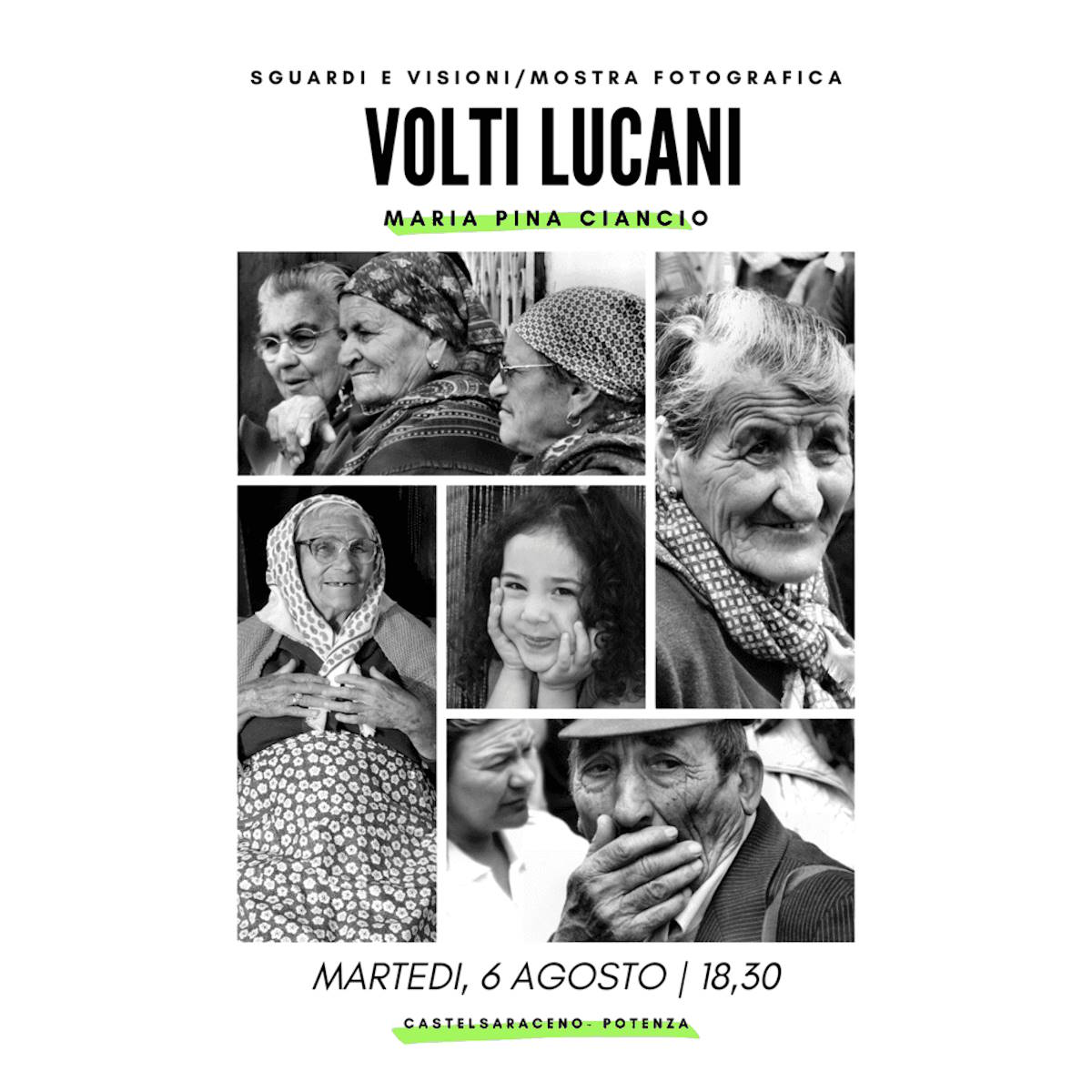 'Volti lucani'. Una mostra fotografica in bianco e nero di Maria Pina Ciancio