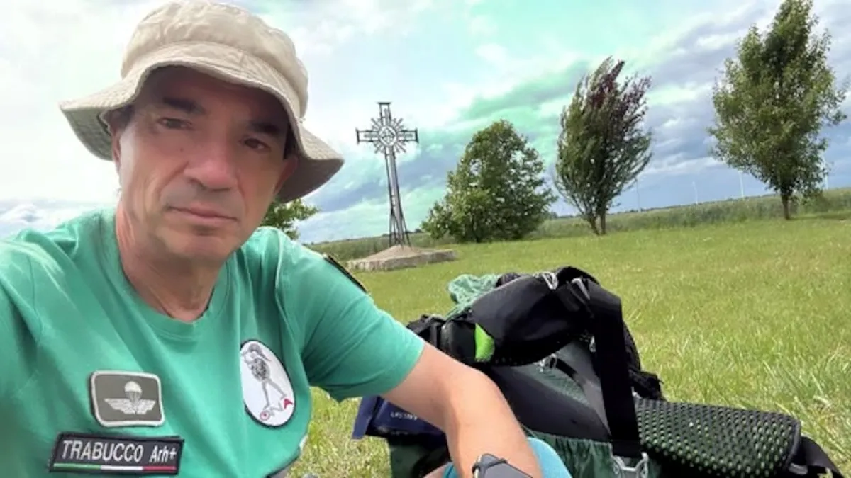 PER LA PACE E LA MEMORIA - A piedi 2600 Km fino in Scozia - Il capitano Trabuccooggi alla 60ª tappa