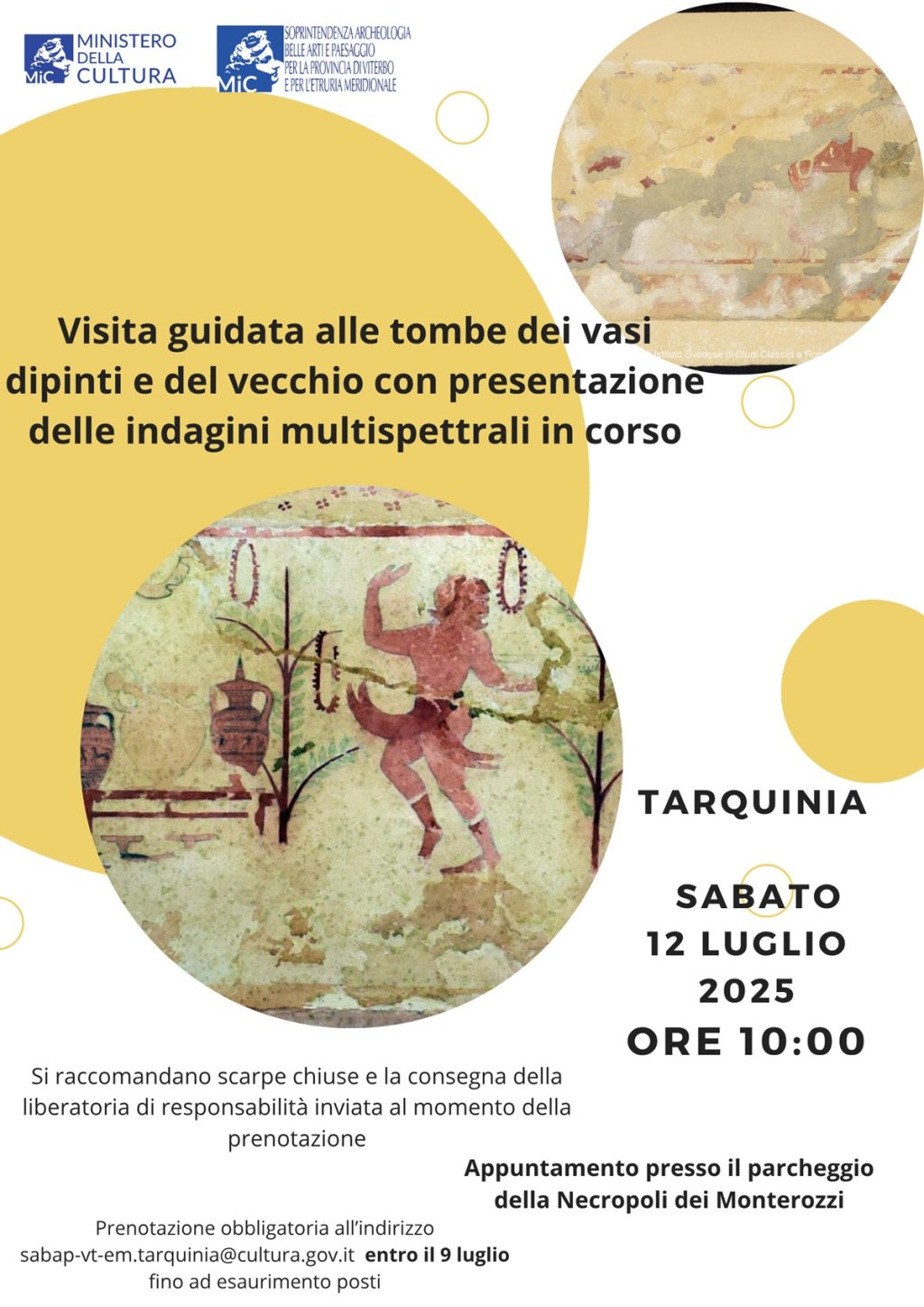 Scoprire “L'invisibile” nelle Tombe dei Vasi Dipinti e del Vecchio della Necropoli Etrusca di Tarquinia