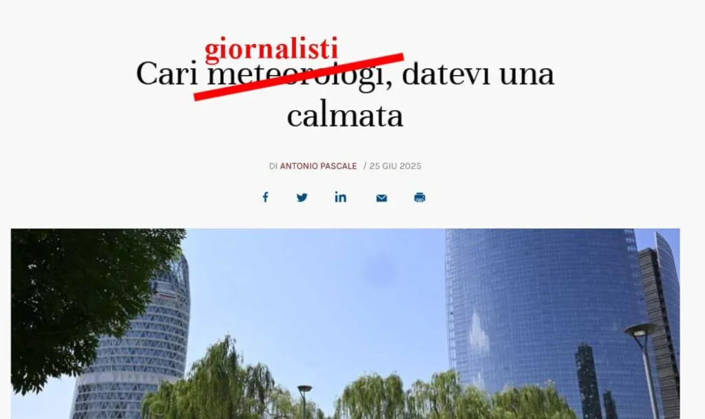 Cari giornalisti, datevi voi una calmata ed evitate il sensazionalismo. Usate i giusti termini!