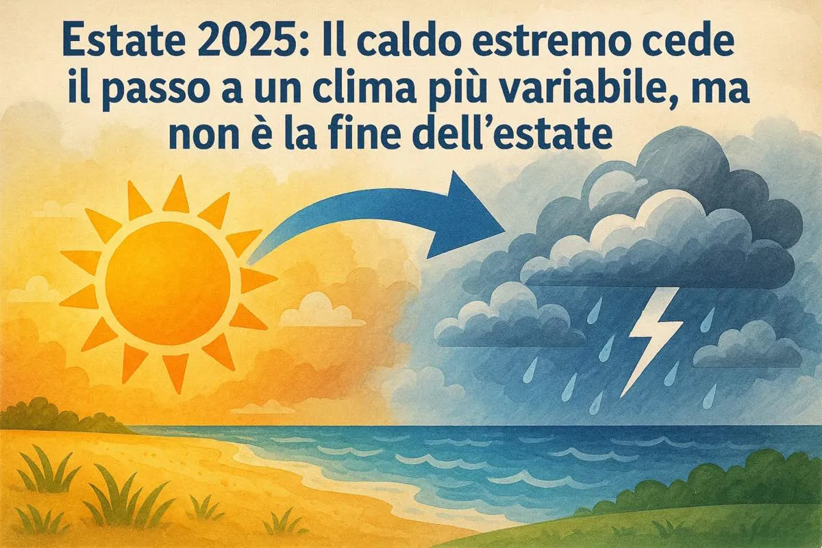 Estate 2025: Il caldo estremo cede il passo a un clima più variabile, ma non è la fine dell’estate