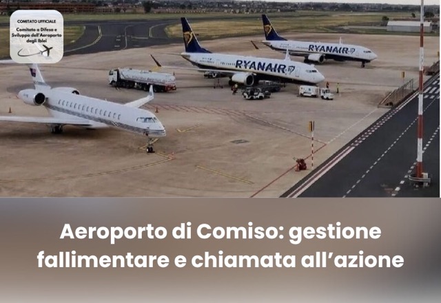 Comitato a Difesa e Sviluppo dell’Aeroporto di Comiso: Crisi, Calo Passeggeri del 31,9% nel 2025 e Futuro Incerto tra SAC e Ryanair