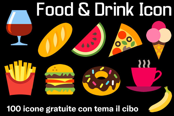 Food & Drink Icon : 100 icone gratuite con tema il cibo - Web Apps Magazine
