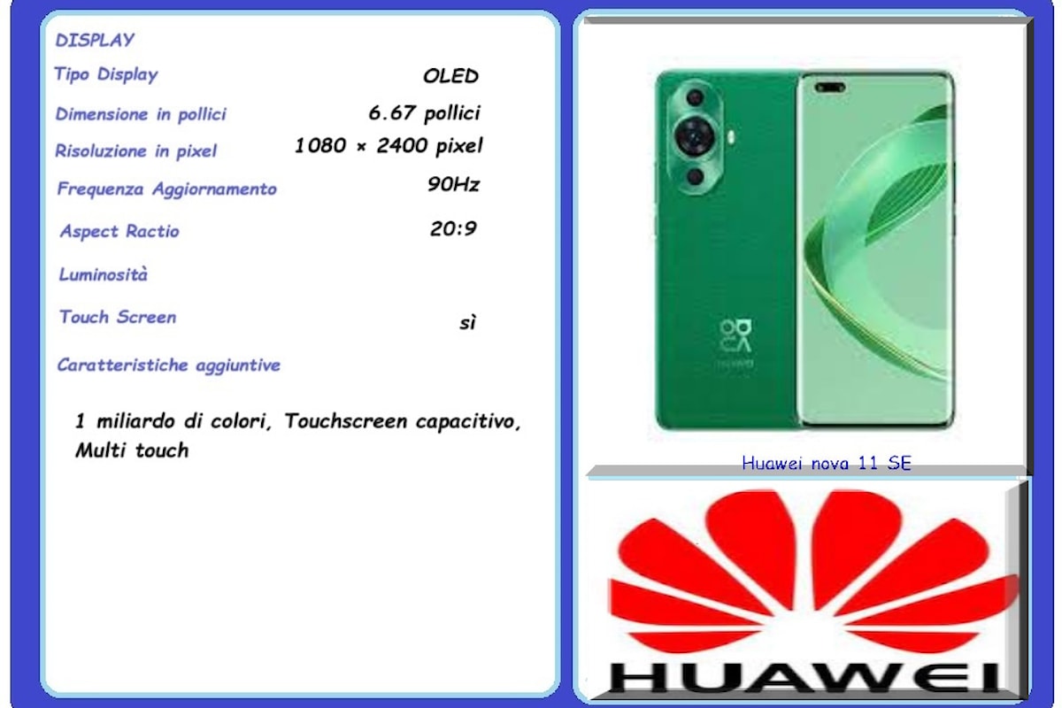 Recensione nuovo cellulare Huawei NOVA 11 SE e miglior prezzo di vendita