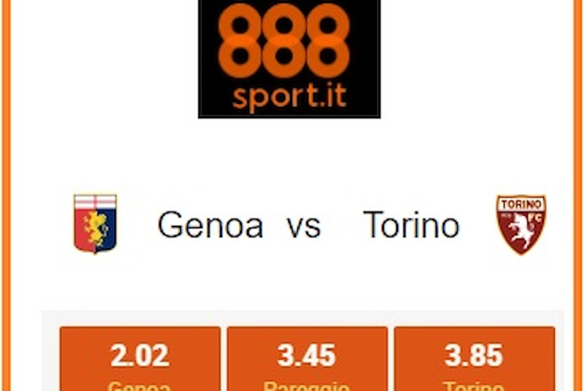 Serie A, Genoa-Torino: 8 scommettitori su 10 puntano sull’«1»