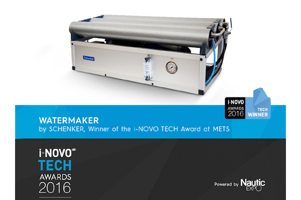 Il dissalatore Schenker Modular 300 conquista il premio “I-NOVO TECH AWARDS 2016”