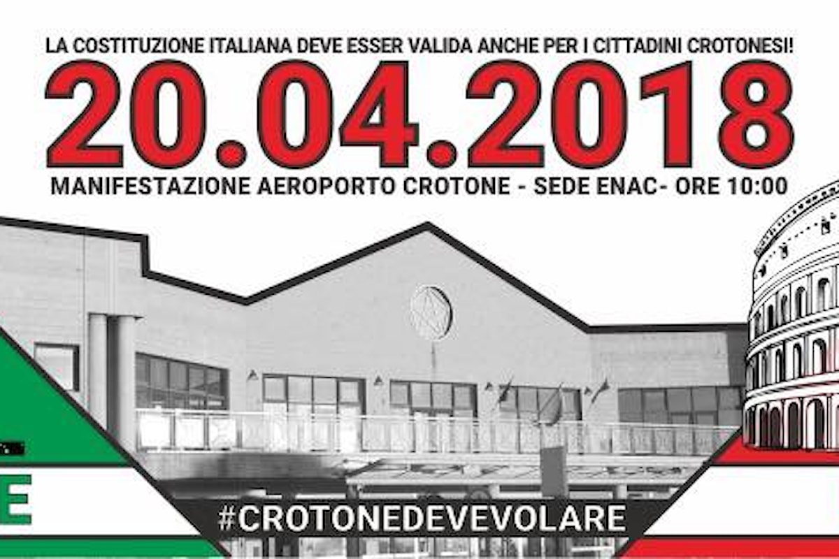 Crotone, il locale Comitato Cittadino contro la chiusura dell'aeroporto: Non accettiamo più scuse
