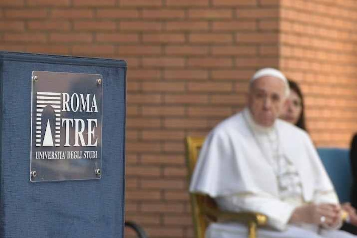 Papa Francesco in visita all'Università degli Studi Roma Tre