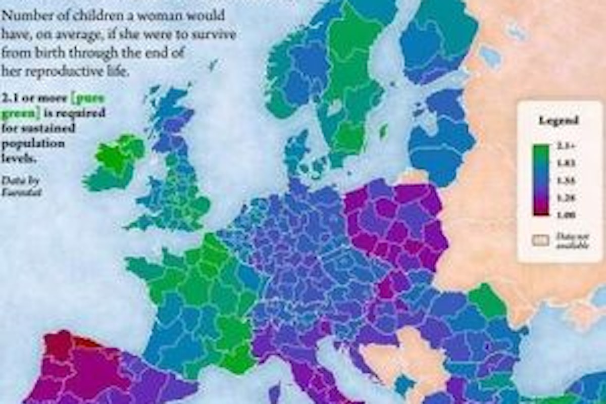 Fertilità, Italia è fanalino di coda nella Mappa Europea