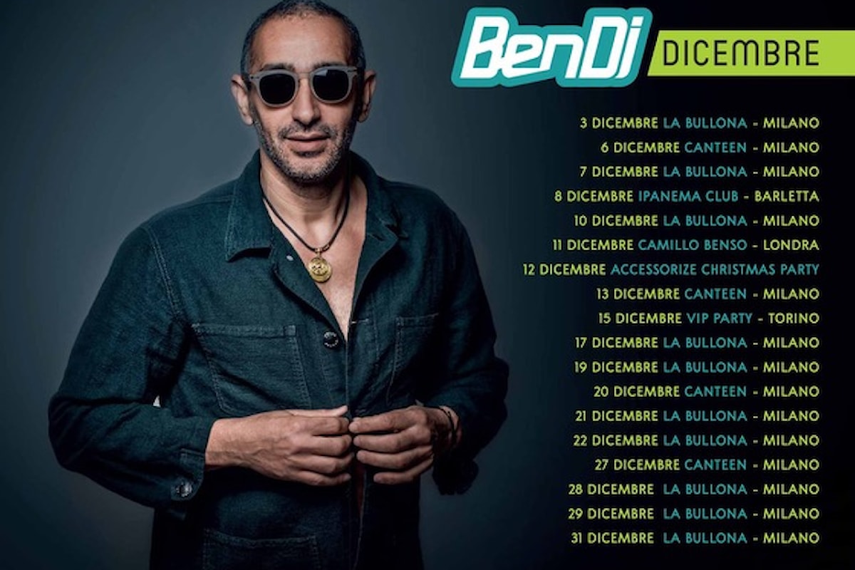 Ben Dj: a dicembre fa ballare 18 party tra Milano, Londra, Torino, Barletta (…)
