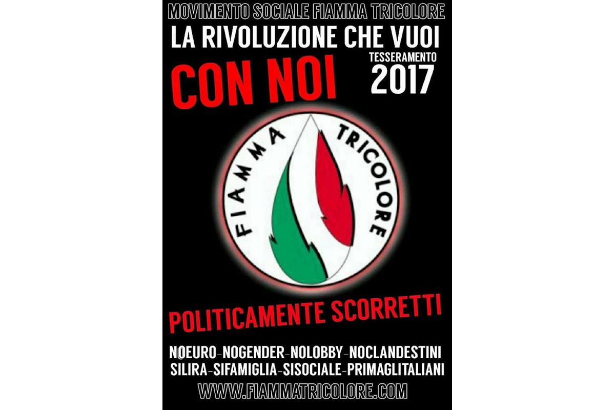 In corso il tesseramento del Movimento Sociale Fiamma Tricolore
