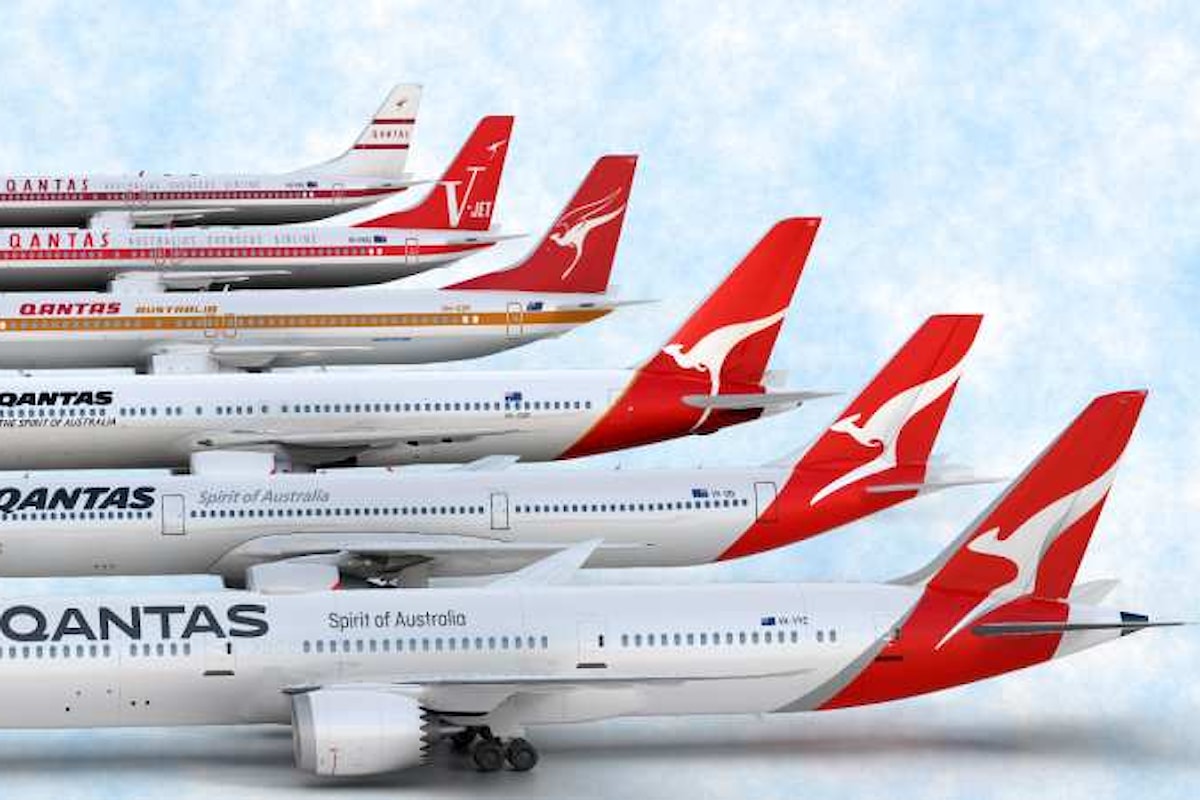 Qantas aggiunge il Boeing 787 Dreamliner alla sua flotta e aggiorna il proprio logo
