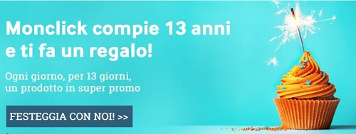 monclick.it festeggia 13 anni con 13 giorni di offerte